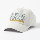 Honeycomb Geometric Lattice 2 in Mustard Yellow, Navy Blue, and White Cap
