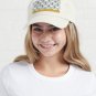 Honeycomb Geometric Lattice 2 in Mustard Yellow, Navy Blue, and White Cap