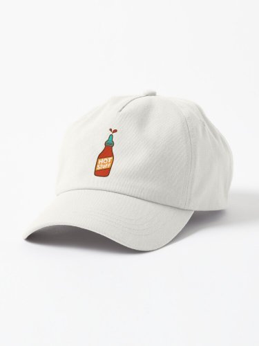 Hot Stuff Hot Sauce Pattern in Black Cap