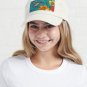 Hummingbirds and tropical bouquet on blue Cap