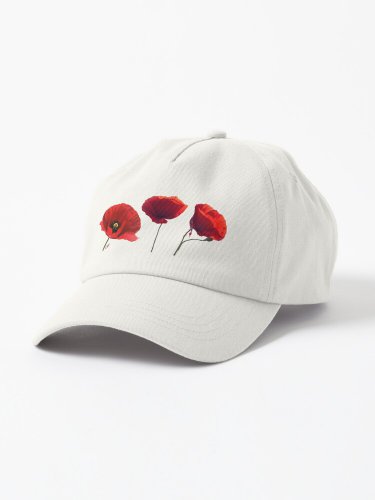 I love red poppies Cap