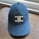 Celine triomphe baseball cap SMALL denim