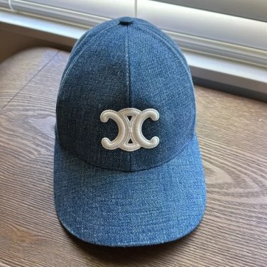 Celine triomphe baseball cap SMALL denim