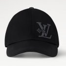 LV Crest Velvet Cap  black