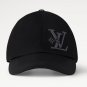 LV Crest Velvet Cap  black