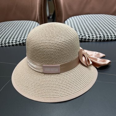 LV beach hat, fresh and light flat-top French sun protection hat for taking photos (2)