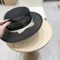 LV beach hat, fresh and light flat-top French sun protection hat for taking photos (9)