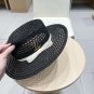 LV beach hat, fresh and light flat-top French sun protection hat for taking photos (9)