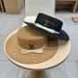LV beach hat, fresh and light flat-top French sun protection hat for taking photos (10)