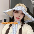 LV beach hat, fresh and light flat-top French sun protection hat for taking photos (12)