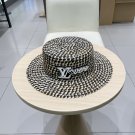 LV beach hat, fresh and light flat-top French sun protection hat for taking photos (13)