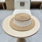 LV beach hat, fresh and light flat-top French sun protection hat for taking photos (21)