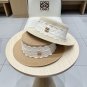 LV beach hat, fresh and light flat-top French sun protection hat for taking photos (21)