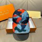 The new LV original single baseball cap with print, made of top-grain cowhide (36)