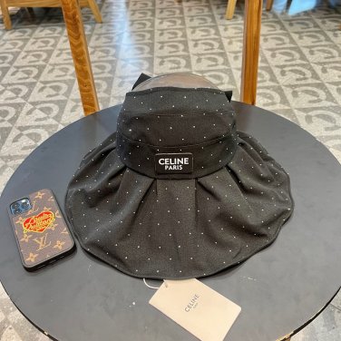 Celine's new spring and summer fisherman's hat, canvas hat, straw woven sunshade (7)