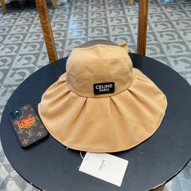 Celine's new spring and summer fisherman's hat, canvas hat, straw woven sunshade (8)