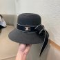 Celine's new spring and summer fisherman's hat, canvas hat, straw woven sunshade (17)