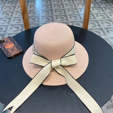 Celine's new spring and summer fisherman's hat, canvas hat, straw woven sunshade (18)