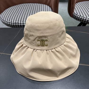 Celine's new spring and summer fisherman's hat, canvas hat, straw woven sunshade (24)