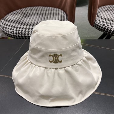 Celine's new spring and summer fisherman's hat, canvas hat, straw woven sunshade (25)