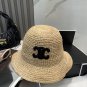 Celine's new spring and summer fisherman's hat, canvas hat, straw woven sunshade (28)
