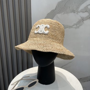 Celine's new spring and summer fisherman's hat, canvas hat, straw woven sunshade (29)