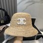 Celine's new spring and summer fisherman's hat, canvas hat, straw woven sunshade (29)