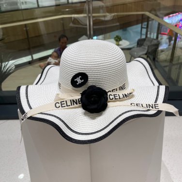 Celine's new spring and summer fisherman's hat, canvas hat, straw woven sunshade (38)