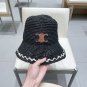 Celine's new spring and summer fisherman's hat, canvas hat, straw woven sunshade (44)