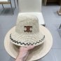 Celine's new spring and summer fisherman's hat, canvas hat, straw woven sunshade (45)