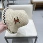 Celine's new spring and summer fisherman's hat, canvas hat, straw woven sunshade (45)