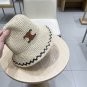Celine's new spring and summer fisherman's hat, canvas hat, straw woven sunshade (45)