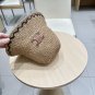 Celine's new spring and summer fisherman's hat, canvas hat, straw woven sunshade (46)
