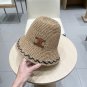 Celine's new spring and summer fisherman's hat, canvas hat, straw woven sunshade (46)