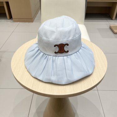 Celine's new spring and summer fisherman's hat, canvas hat, straw woven sunshade (48)