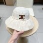 Celine's new spring and summer fisherman's hat, canvas hat, straw woven sunshade (49)
