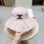 Celine's new spring and summer fisherman's hat, canvas hat, straw woven sunshade (50)