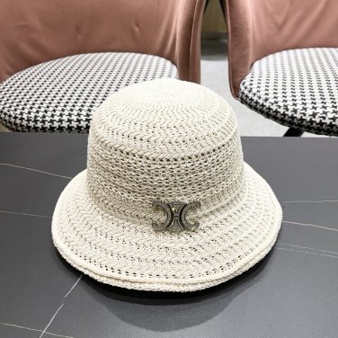 Celine's new spring and summer fisherman's hat, canvas hat, straw woven sunshade (51)