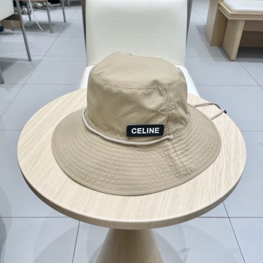 Celine's new spring and summer fisherman's hat, canvas hat, straw woven sunshade (79)