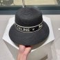 Celine's new spring and summer fisherman's hat, canvas hat, straw woven sunshade (86)