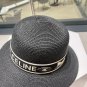 Celine's new spring and summer fisherman's hat, canvas hat, straw woven sunshade (86)