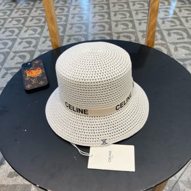 Celine's new straw hat, a high-end custom made in grass color for socialites