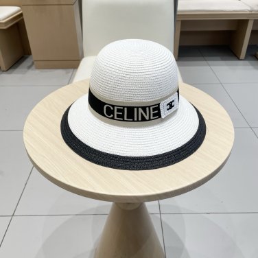 Celine's new straw hat, a high-end custom made in grass color for socialites (3)