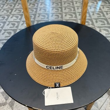 Celine's new straw hat, a high-end custom made in grass color for socialites (6)