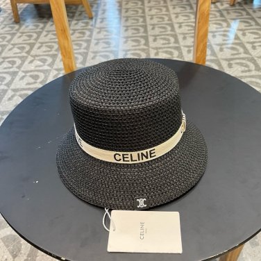 Celine's new straw hat, a high-end custom made in grass color for socialites (9)