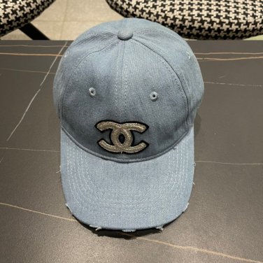 Chanel(New single baseball cap jacquard top layer cowhide fashion (15)