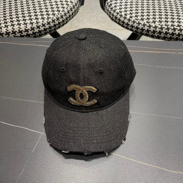Chanel(New single baseball cap jacquard top layer cowhide fashion (16)