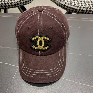 Chanel(New single baseball cap jacquard top layer cowhide fashion (20)