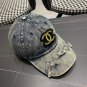 Chanel(New single baseball cap jacquard top layer cowhide fashion (38)