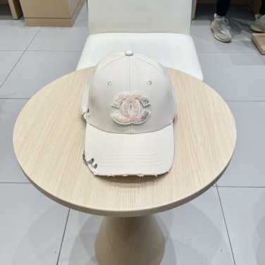 Chanel(New single baseball cap jacquard top layer cowhide fashion (66)